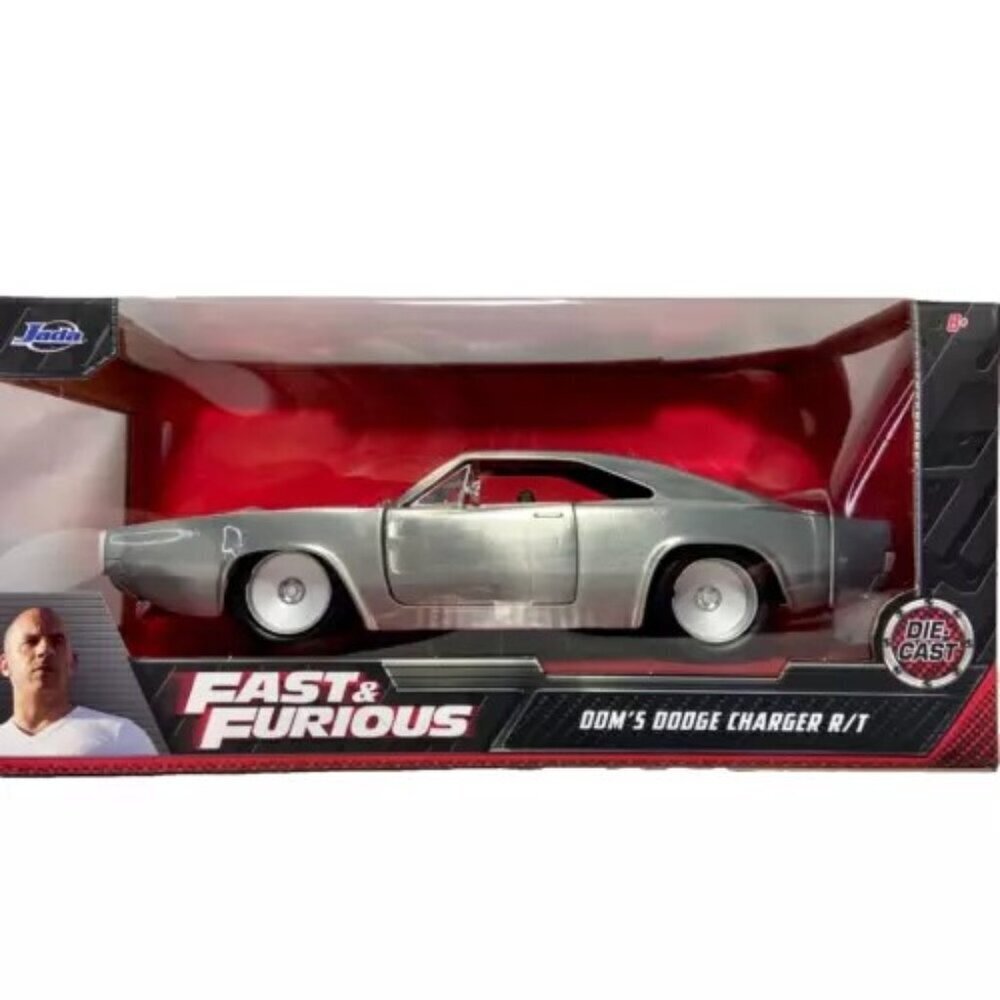 Fast & Furious Dom's Dodge‎ Charger R/T Silver Jada Die-cast 1:24 Model NIP 2022